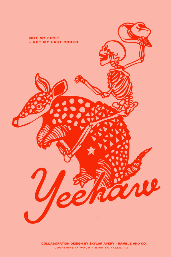 yeehaw pink + red 12x18 | Ramble & Co. print