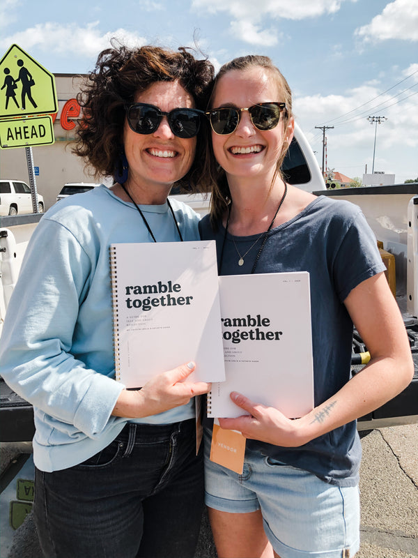 Ramble Together is a six chapter study that gently guides you out of the noise of expectations and social media and back to yourself and face-to-face community. Ramble & Co. is a family owned business. Shop at shop.rambleandcompany.com or visit our store in Wichita Falls, Texas || small batch/ hand printed tees + fine art prints | your source of encouragement + inspiration.