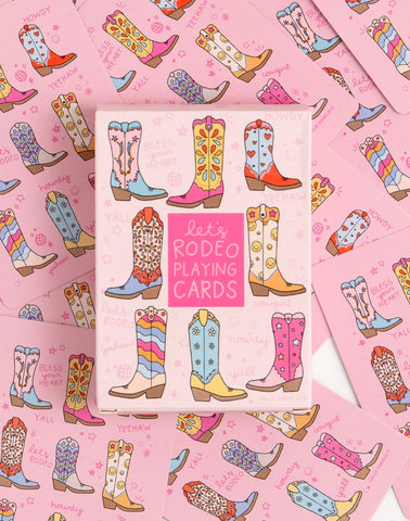 let's rodeo western cowgirl boots | deck of playing cards