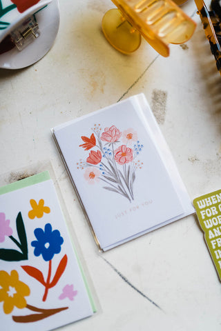 just for you bouquet mini | card