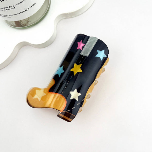 cowboy boot claw clip | star