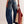mid-rise wide leg barrel pants | dark blue