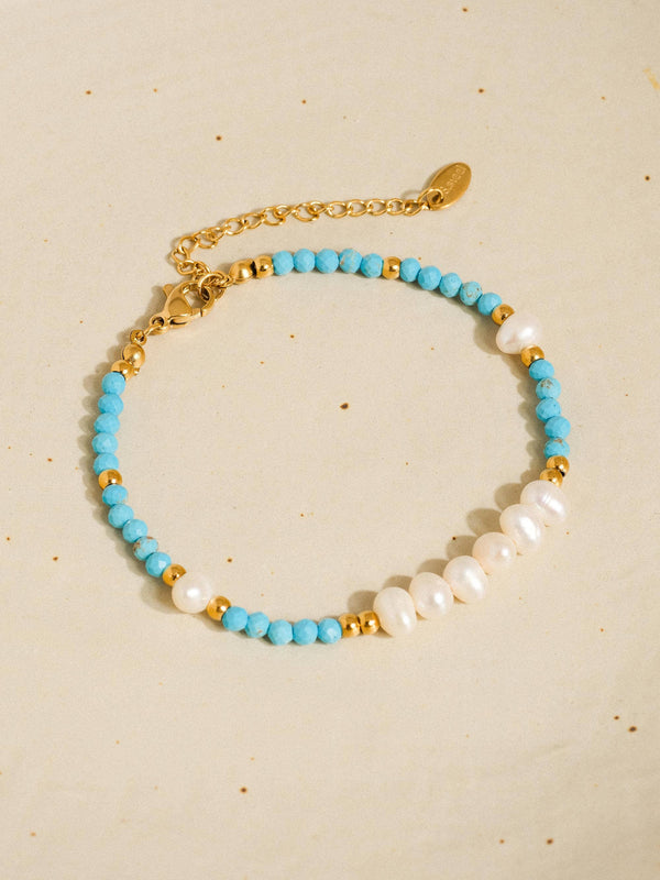 boho turquoise + pearl | bracelet