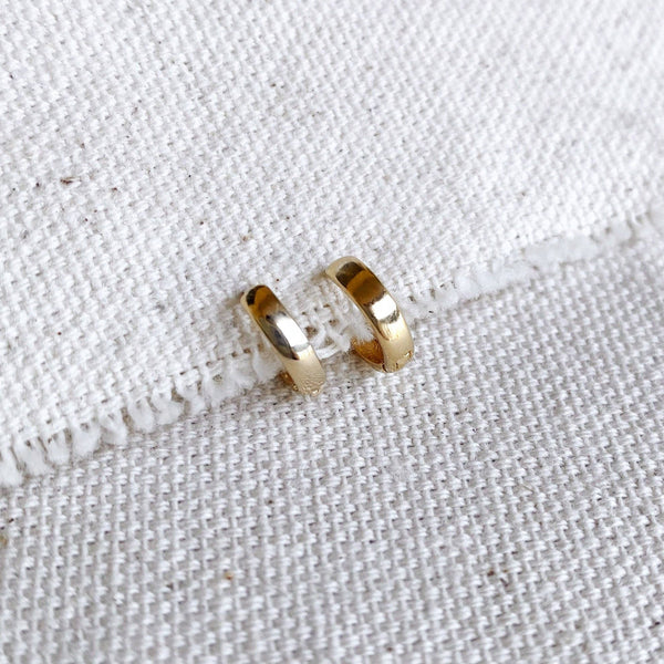 9mm clicker hoop | 18k gold filled earrings