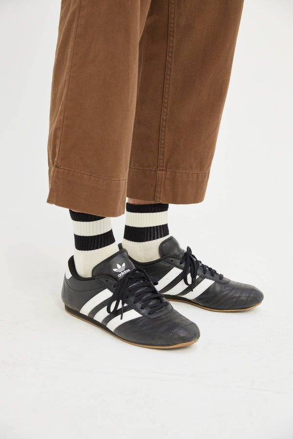 striped quarter socks | slate blue