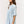 striped puff sleeve dress | blue