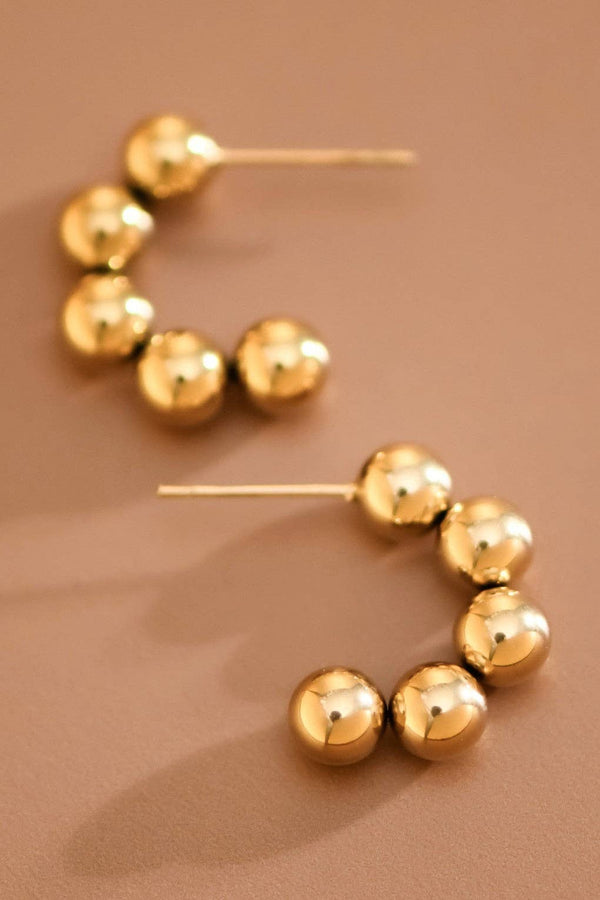 half circle ball stud | earring