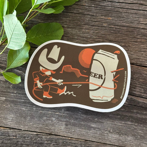 beer lasso | sticker