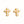 pearl cross stud | 18k gold