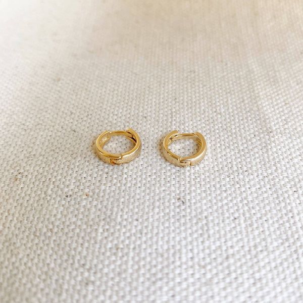 9mm clicker hoop | 18k gold filled earrings