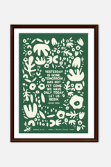 yesterday is gone 12x18 print | green