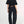 mid-rise wide leg barrel pants | black