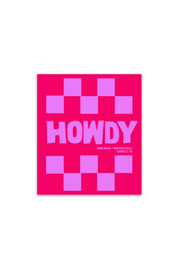 howdy hot pink | sticker