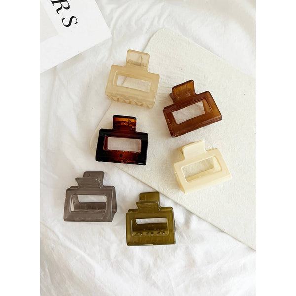 jelly hair clips | brown