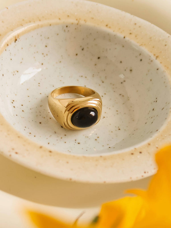 palmer agate stone 18K gold | ring