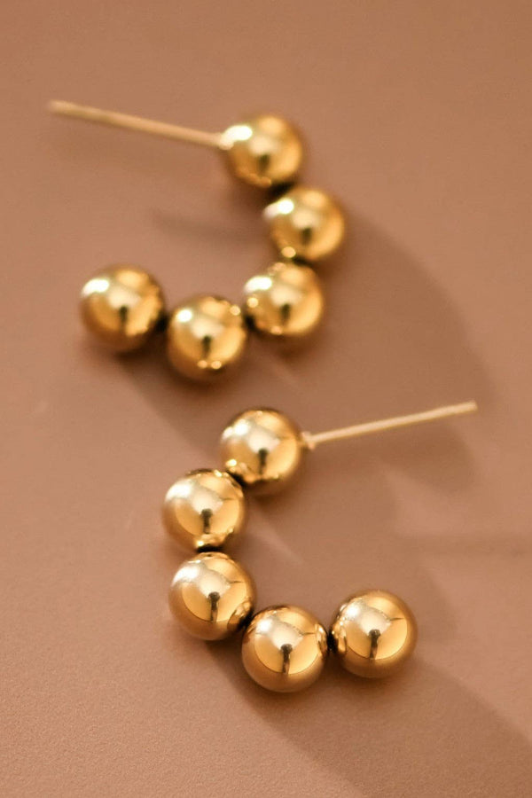 half circle ball stud | earring