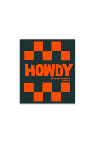 howdy navy + red | sticker