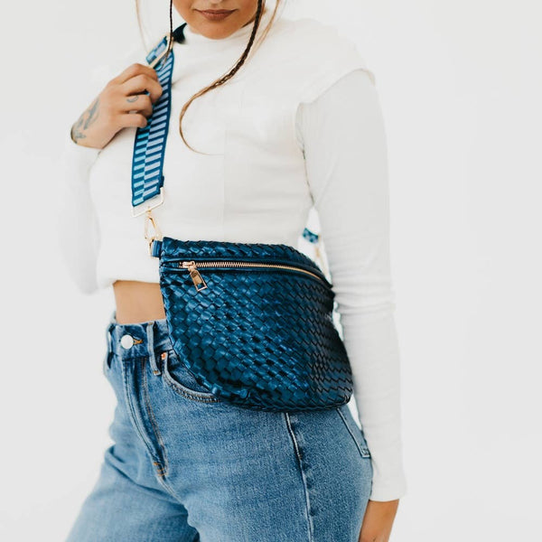 westlyn woven bum bag | denim blue