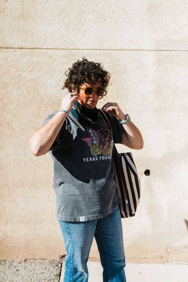 texas forever | faded black relaxed tee