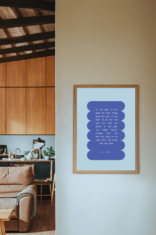 c.s. lewis blue | 12 x 18 print