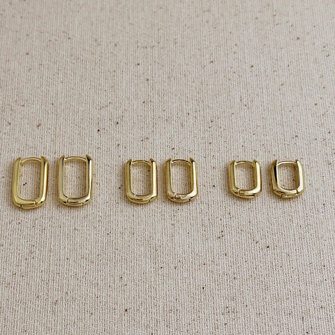 oblong hoop | 18K gold filled earrings