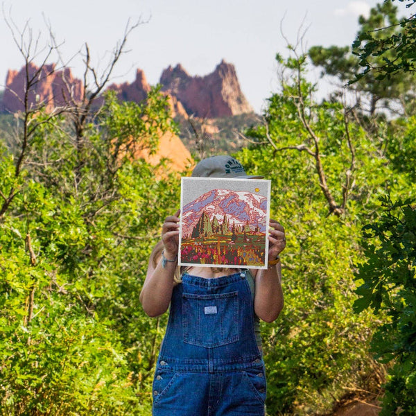 mount rainer art print | 12 x 12