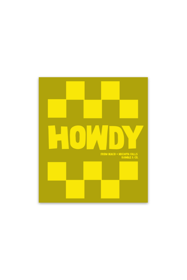 howdy moss green | sticker