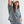 oversized boyfriend tee | blue + tan stripe