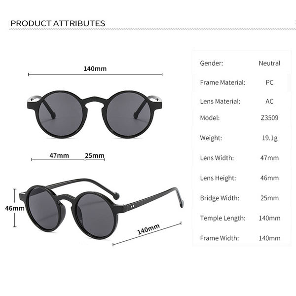 round frame sunglasses | green
