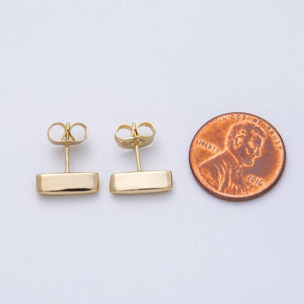 rectangle stud | 14k