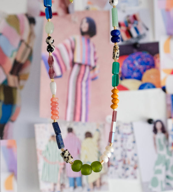 sierra colorful beaded necklace