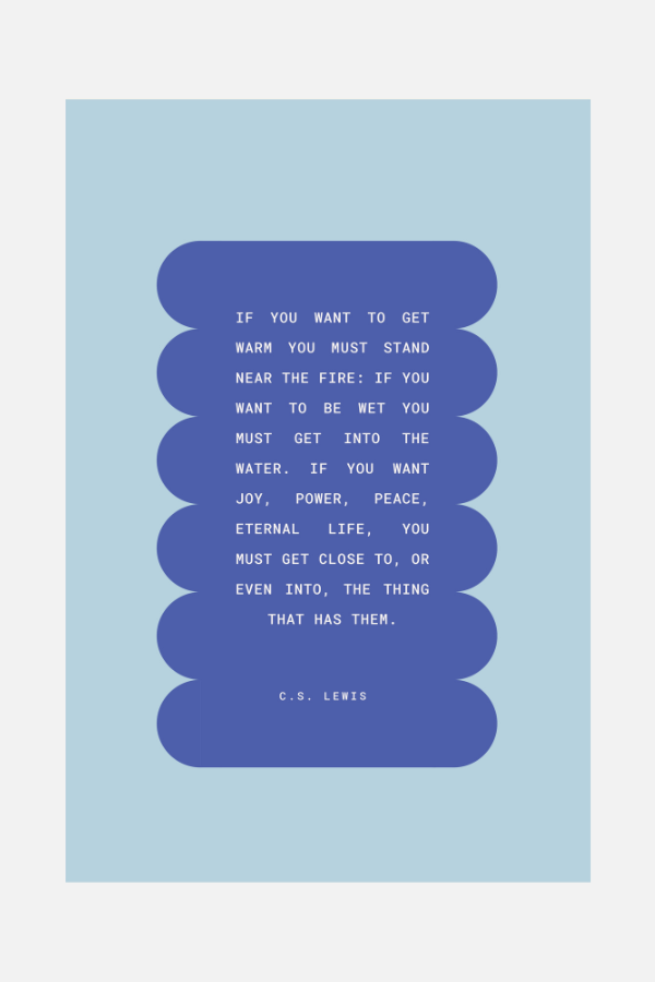 c.s. lewis blue | 12 x 18 print