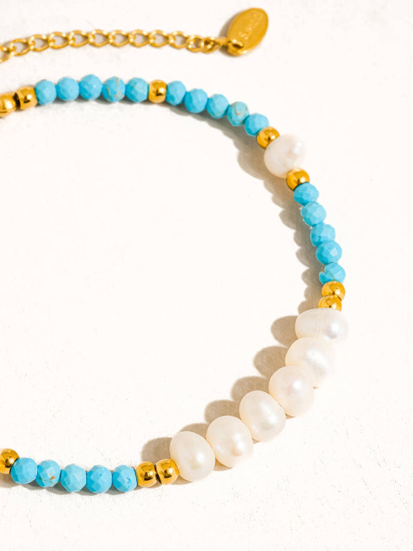 boho turquoise + pearl | bracelet