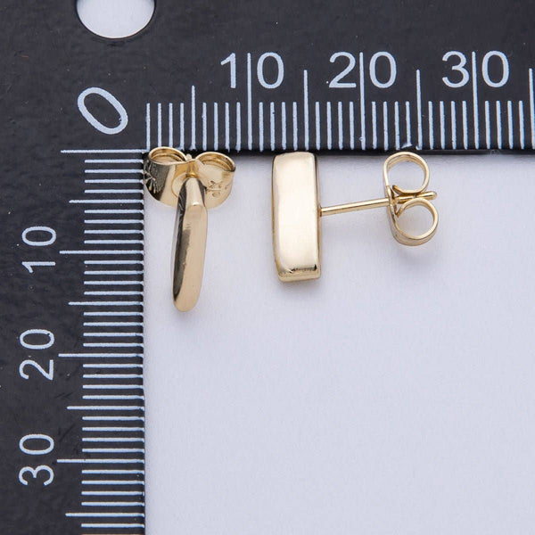 rectangle stud | 14k