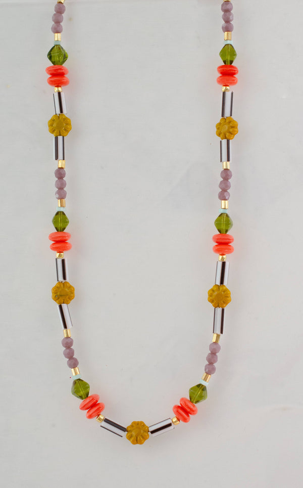 nixie flower beaded necklace