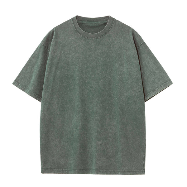 vintage wash oversized tee | army green