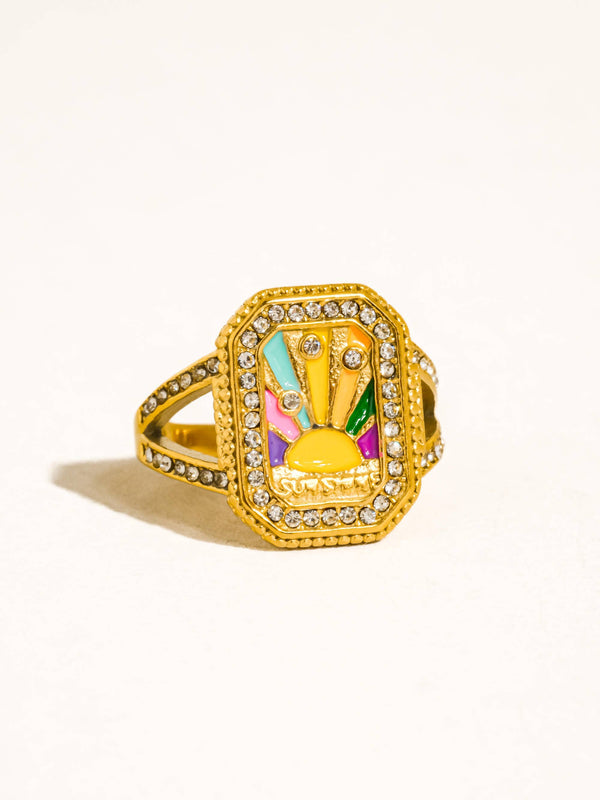 sunshine statement 18k gold | ring