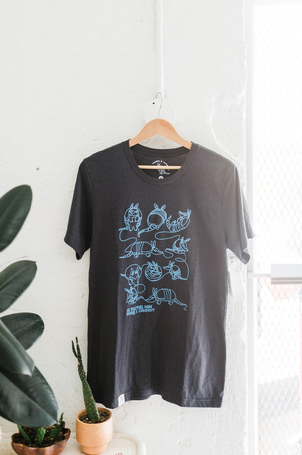 all together now armadillo | charcoal tee