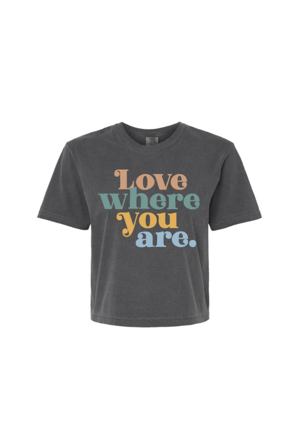 love where you are | pepper boxy cropped tee