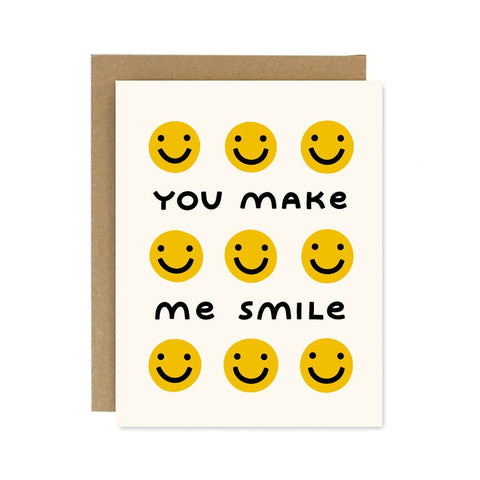 you make me smile | notecard