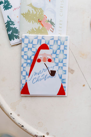 santa pipe | card