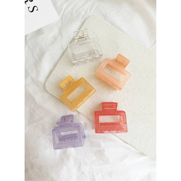 jelly hair clips | brown