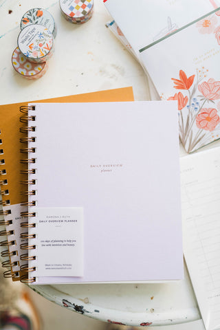 daily overview planner | assorted colors