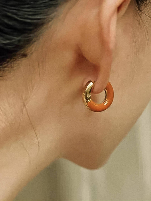 odessa vintage enamel hoop | orange