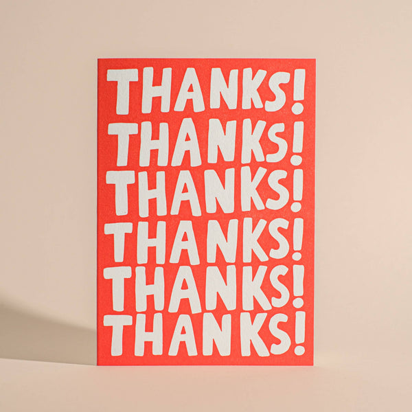 letterpress greeting card | thanks! thanks! thanks!