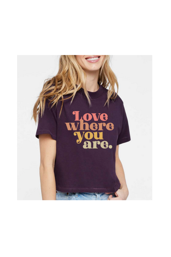 love where you are | plum boxy crop
