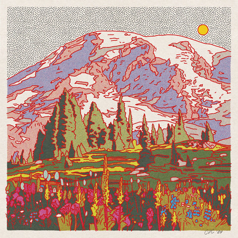 mount rainer art print | 12 x 12