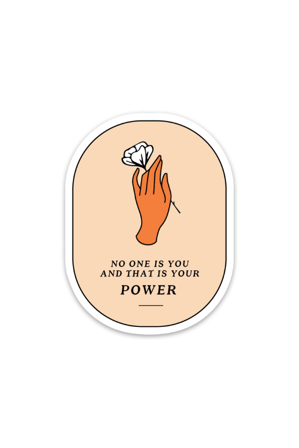no one is you hand + flower | sticker