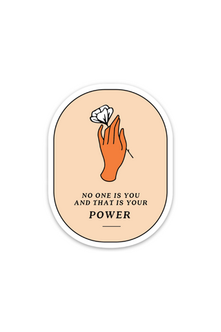 no one is you hand + flower | sticker