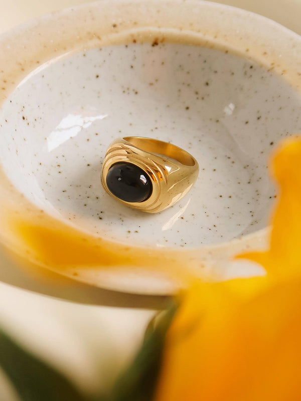 palmer agate stone 18K gold | ring